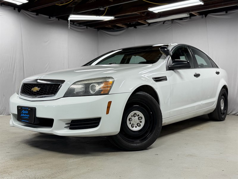 White 2012 Chevrolet Caprice Sedan Rear-Wheel Drive Automatic