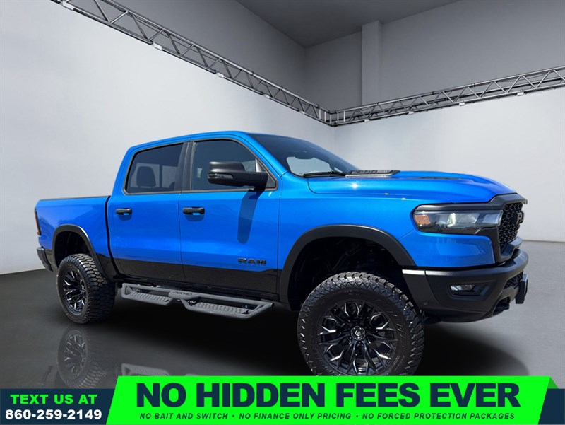 Hydro Blue Pearl 2025 RAM 1500 Rebel Crew Cab 4WD Pickup Truck Four-Wheel Drive 8-Speed Automatic