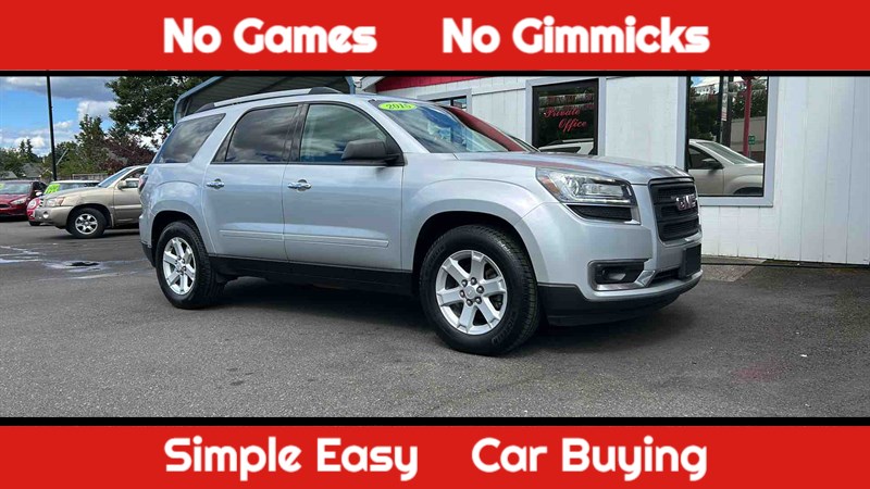 Silver 2015 GMC Acadia SLE-2 AWD SUV / Crossover All-Wheel Drive 6-Speed Automatic