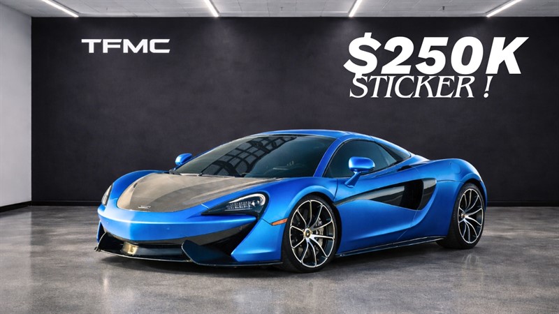 Blue 2019 McLaren 570S Spider RWD Convertible Rear-Wheel Drive 7-Speed Automatic